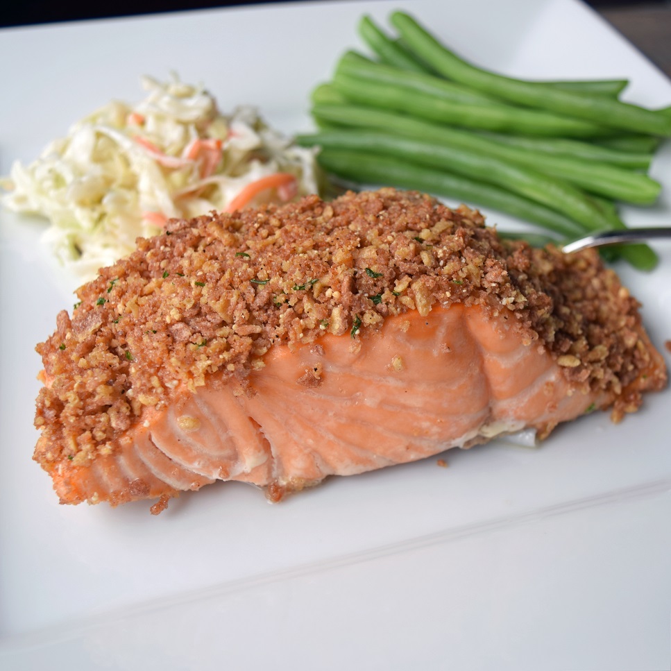 Cracker Crusted Salmon: Dinner Made Better - Listen to Lena